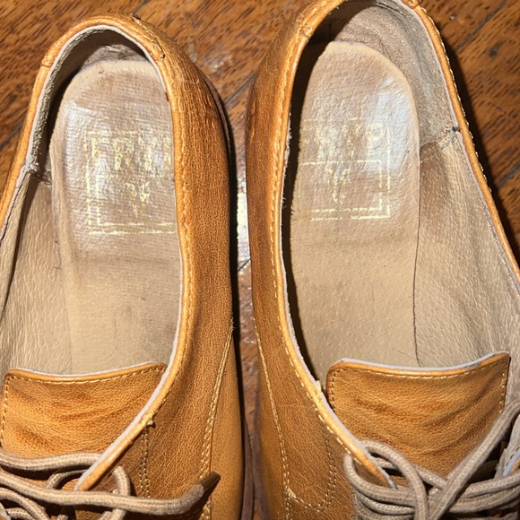 Frye Cognac Leather Lace Up Derby Oxfords Low Heel - Women’s 8.5 - Picture 7 of 8